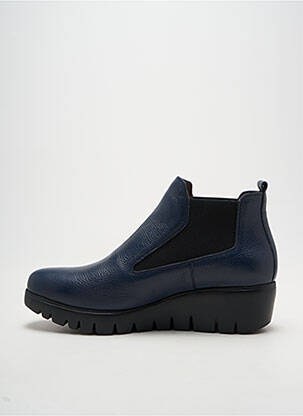 Bottines/boots matière lisse talon de 4 à 6cm bleu WONDERS femme