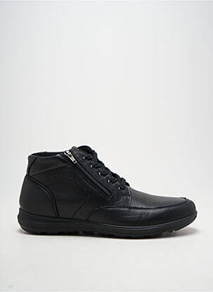Bottines/boots tissage satiné bout rond noir ENVAL SOFT homme