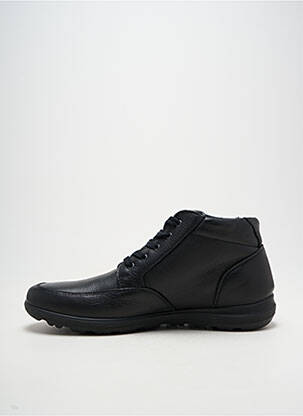 Bottines/boots tissage satiné bout rond noir ENVAL SOFT homme