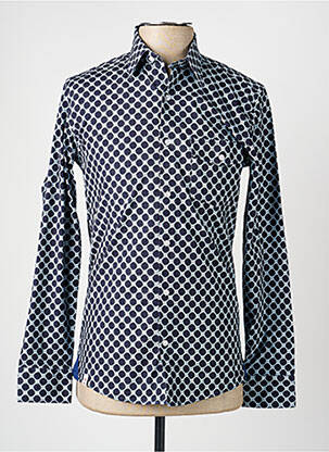 Chemise manches longues imprimé fantaisie bleu RECYCLED ART WORLD homme