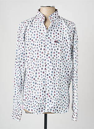 Chemise manches longues imprimé fantaisie blanc THE SURFCAR homme