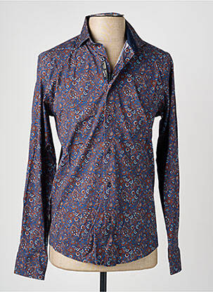 Chemise manches longues coupe cintrée bleu RECYCLED ART WORLD homme