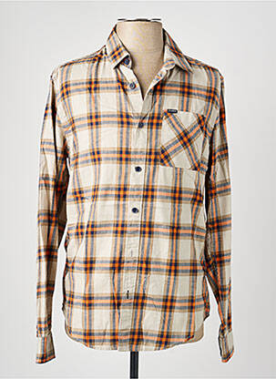Chemise manches longues poches beige GARCIA homme