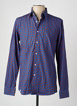 Chemise manches longues imprimé fleurs bleu RECYCLED ART WORLD homme