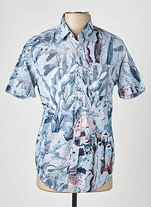 Chemise manches courtes poches bleu GARCIA homme