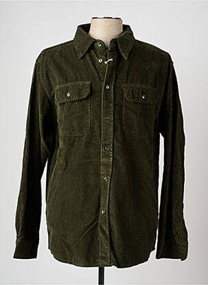 Chemise manches longues poches vert RECYCLED ART WORLD homme