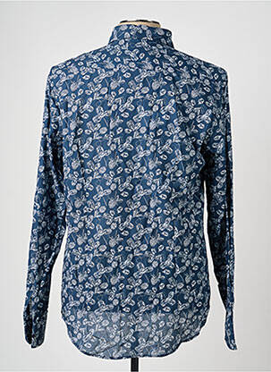 Chemise manches longues coupe cintrée bleu RECYCLED ART WORLD homme