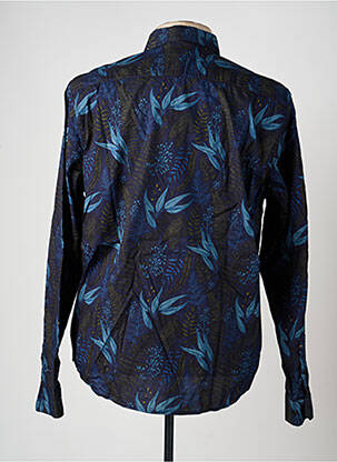 Chemise manches longues poches bleu GARCIA homme