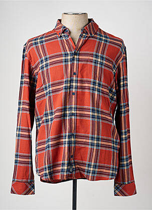 Chemise manches longues imprimé carreaux orange BLEND homme
