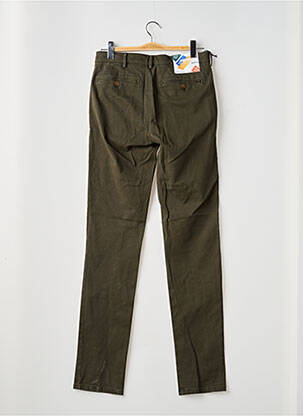 Pantalon chino fermeture zippée sous rabat avec crochet taille normale vert MEYER homme