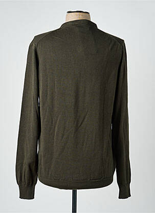 Pull stretch manches longues vert RECYCLED ART WORLD homme
