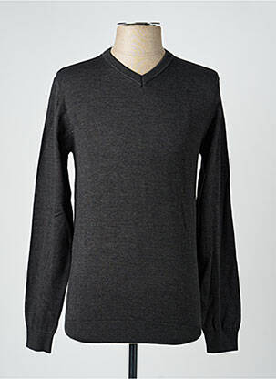 Pull col v manches longues gris PETROL INDUSTRIES homme