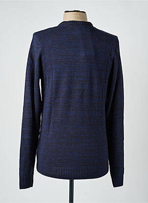 Pull tissage jacquard manches longues bleu BLEND homme