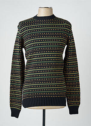 Pull tissage jacquard manches longues noir BLEND homme