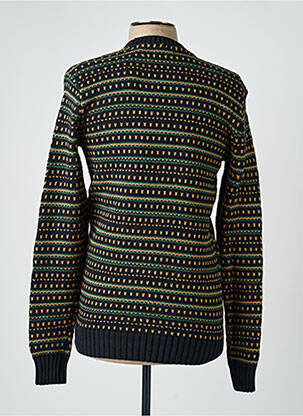 Pull tissage jacquard manches longues noir BLEND homme
