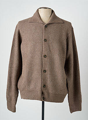 Gilet manches longues fermeture boutonnée sur le devant marron BLEND homme