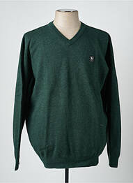 Pull col v manches longues vert GARCIA homme