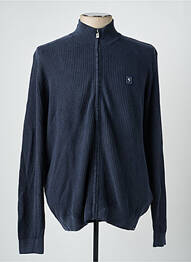 Gilet manches longues tissage chiné bleu GARCIA homme
