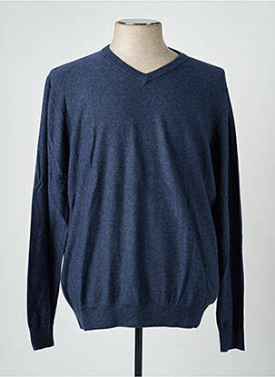 Pull col v manches longues bleu GARCIA homme