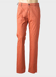 Pantalon chino fermeture zippée sous rabat avec crochet taille normale orange MEYER homme
