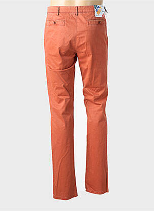 Pantalon chino fermeture zippée sous rabat avec crochet taille normale orange MEYER homme