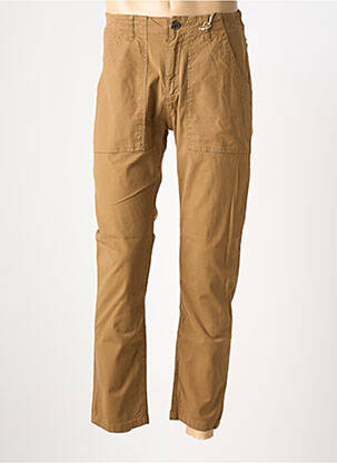 Pantalon droit stretch taille normale marron RECYCLED ART WORLD homme