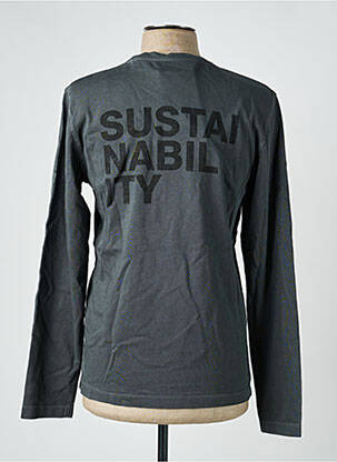 T-shirt coupe cintrée manches longues gris ECOALF homme