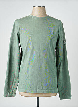 T-shirt coupe cintrée manches longues vert ECOALF homme