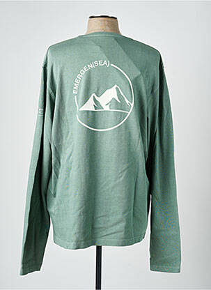 T-shirt coupe cintrée manches longues vert ECOALF homme