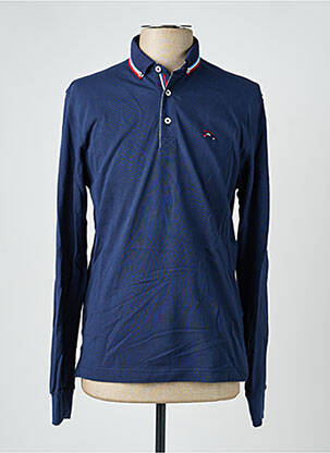 Polo manches longues manches longues bleu THE SURFCAR homme