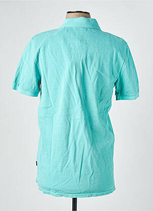 Polo stretch manches courtes bleu ECOALF homme