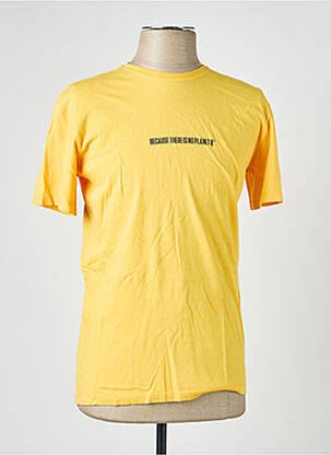T-shirt coupe cintrée manches courtes jaune ECOALF homme
