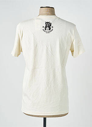 T-shirt bio manches courtes beige SKULLS MACHINE homme