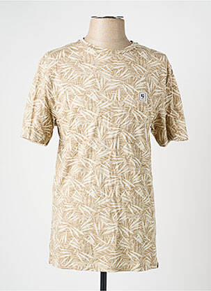 T-shirt coupe cintrée manches courtes beige GARCIA homme