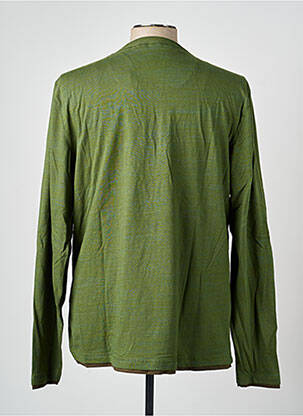 T-shirt col tunisien manches longues vert BLEND homme