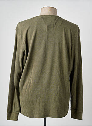 T-shirt tissage chiné manches longues vert BLEND homme