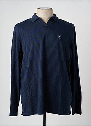 Polo manches longues manches longues bleu GARCIA homme