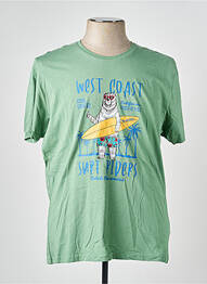 T-shirt stretch manches courtes vert THE SURFCAR homme
