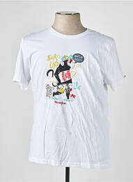T-shirt stretch manches courtes blanc THE SURFCAR homme