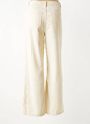 Pantalon large fermeture zippée sous rabat boutonné taille normale beige B.YOUNG femme