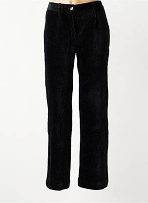 Pantalon droit stretch taille normale noir JULIE GUERLANDE femme