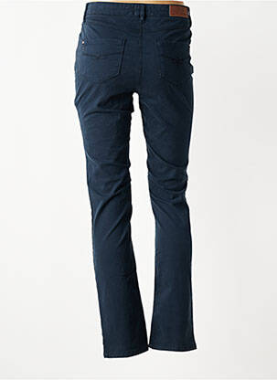 Pantalon slim tissage popeline taille normale bleu JULIE GUERLANDE femme