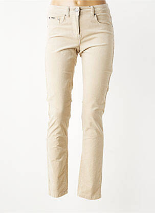Jeans coupe slim stretch taille normale beige BRANDTEX femme