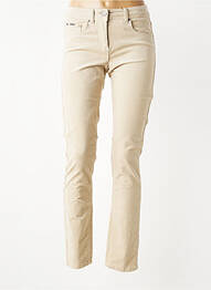 Jeans coupe slim stretch taille normale beige BRANDTEX femme
