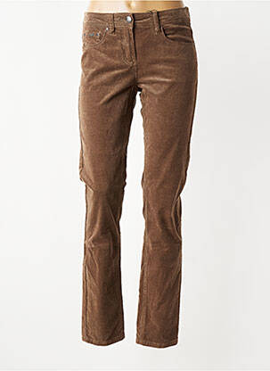 Pantalon droit stretch taille normale marron BRANDTEX femme