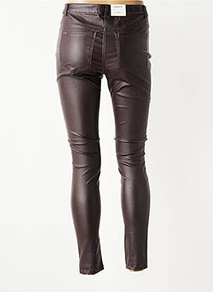 Pantalon slim stretch taille normale marron B.YOUNG femme