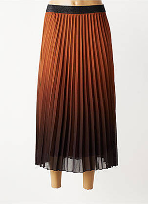 Jupe longue coupe droite marron LOLA ESPELETA femme