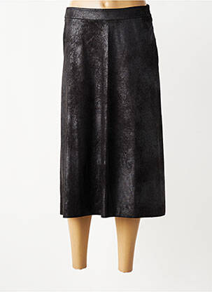 Jupe mi-longue fermeture zip latéral noir LOLA ESPELETA femme