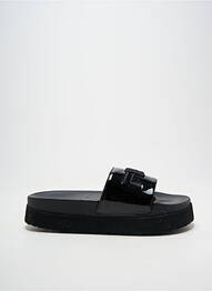 Mules/sabots tissage satiné talon de 4 à 6cm noir FILA femme