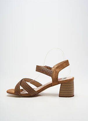 Sandales/nu pieds talon bottier talon de 7 à 9cm marron MTNG femme